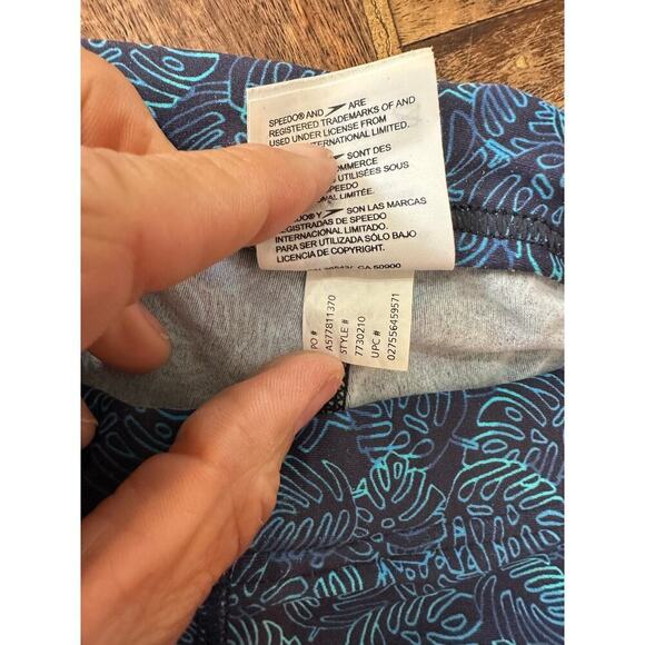 Speedo Men's Swimsuit Square Leg Printed Swim Shorts Size Medium - Picture 5 of 6